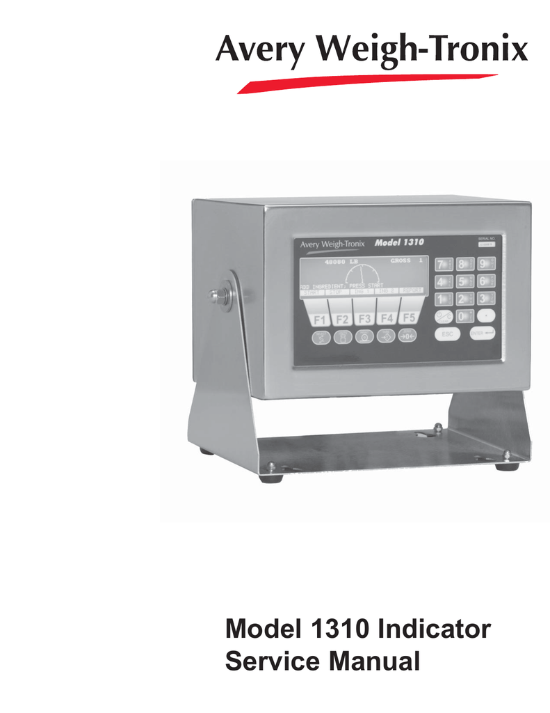 Avery weigh-tronix model 1310 service manual